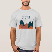 Chosen Burnt Orange Abstrakt Christlicher Glaube T-Shirt (Vorderseite)