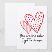 Chosen Sister Dankeskarte (Vorne/Hinten)