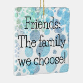 Choses Family Textured Polka Dot Square Geschenk T Keramikornament (Rechts)