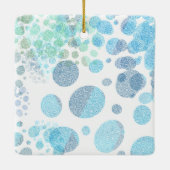 Choses Family Textured Polka Dot Square Geschenk T Keramikornament (Rückseite)