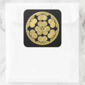 Chosokabe Mon Japanischer Samurai-Clan Quadratischer Aufkleber (Tasche)