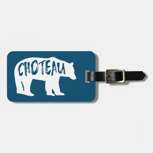Choteau Montana Bear Gepäckanhänger (Vorderseite horizontal)