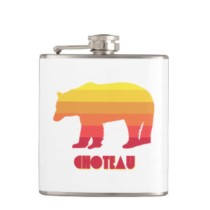 Choteau Montana Rainbow Bear Flachmann