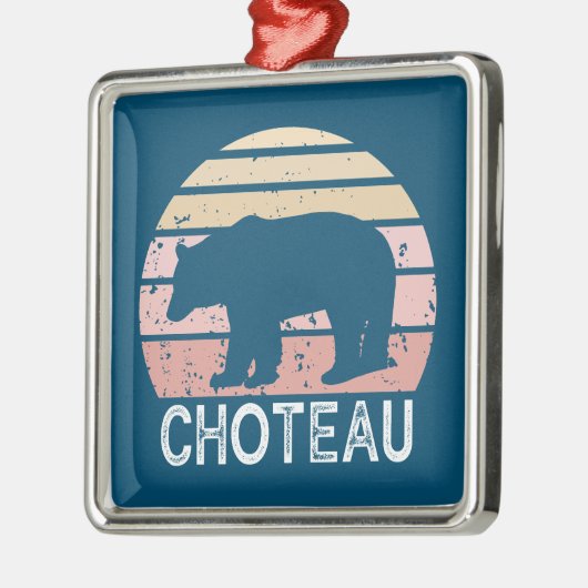 Choteau Montana Retro Bär Ornament Aus Metall (Links)