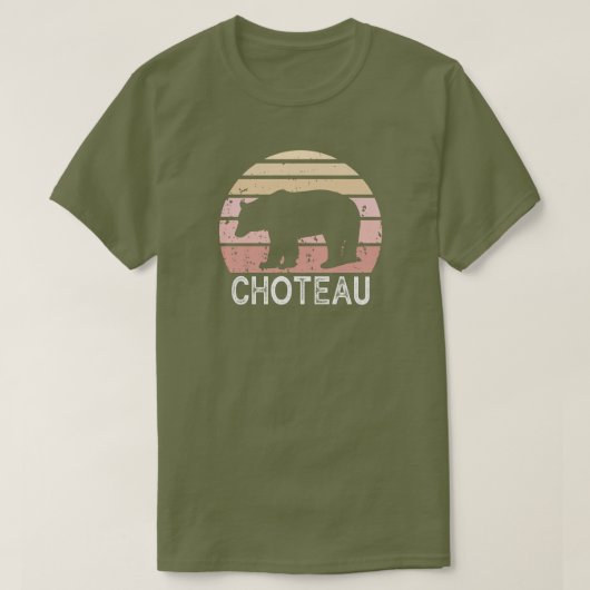 Choteau Montana Retro Bär T-Shirt (Design vorne)