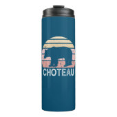 Choteau Montana Retro Bär Thermosbecher (Vorderseite)