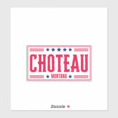 CHOTEAU MONTANA Stars & Streifen Aufkleber (Blatt)