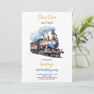 Chou Chou Zug Geburtstagseinladung Einladung