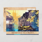 Chou Xing Hua Suzhou Landschaft Fluss Sonnenunterg Postkarte (Vorne/Hinten)
