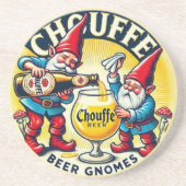 Chouffe Beer Gnomes Theme Design Getränkeuntersetzer (Vorne)