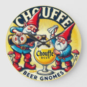 Chouffe Beer Gnomes Theme Design Große Wanduhr (Vorderseite)
