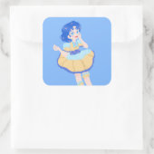 Choux Mercury Quadratischer Aufkleber (Tasche)