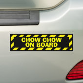 Chow-Chow an Bord des gelben Vorsichtaufklebers Autoaufkleber (Auf Auto)