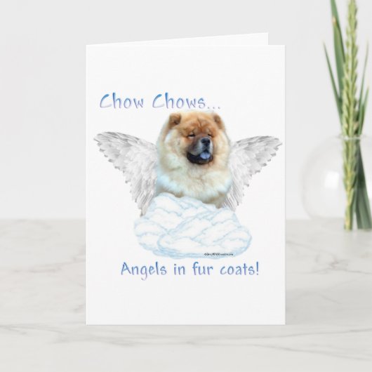 Chow Chow Angel Feiertagskarte (Vorderseite)