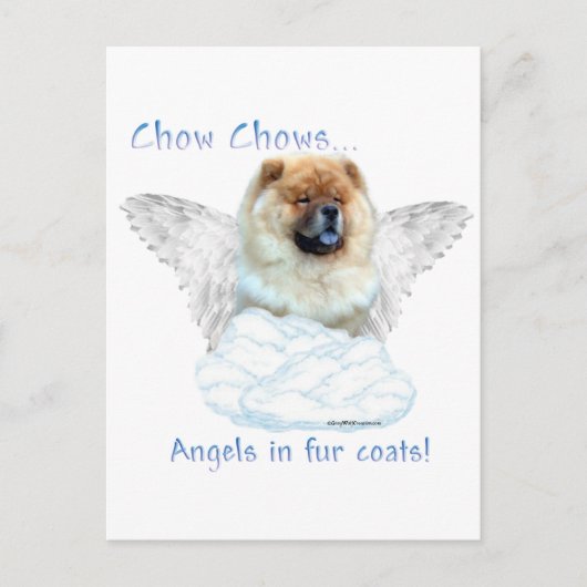 Chow Chow Angel Postkarte (Vorderseite)