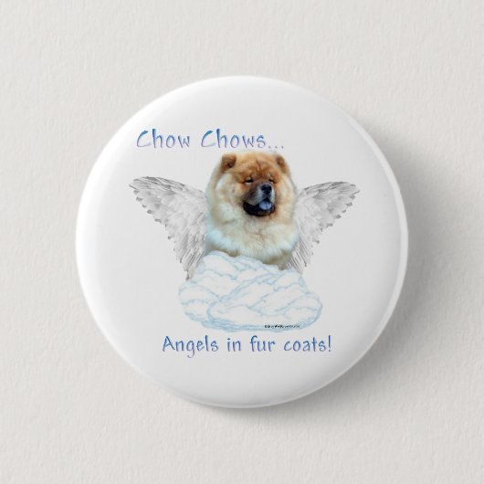 Chow Chow Angel - Schaltfläche Button (Vorderseite)