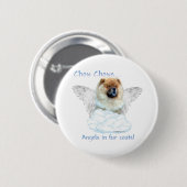Chow Chow Angel - Schaltfläche Button (Vorne & Hinten)