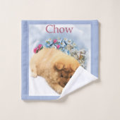Chow Chow Art Badhandtuch Set (Waschlappen)
