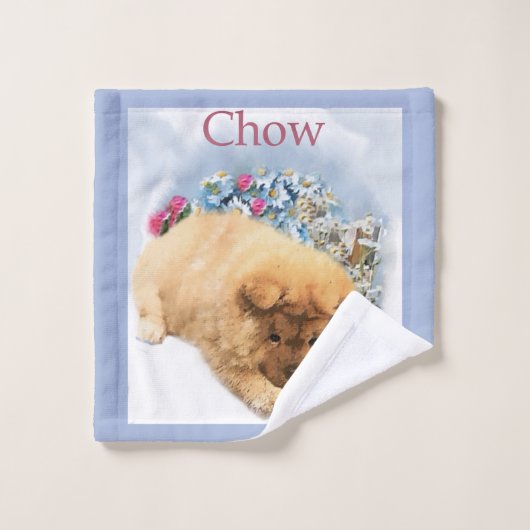 Chow Chow Art Badhandtuch Set (Waschlappen)