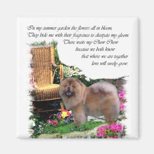 Chow Chow Art Geschenke Magnet (Vorne)