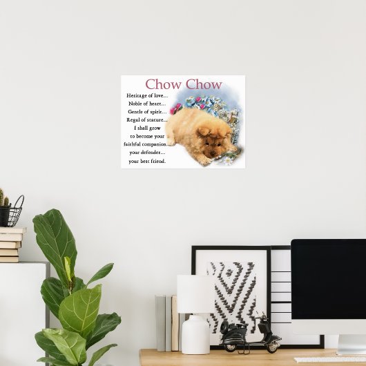 Chow Chow Art Poster (Heimbüro)
