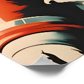 Chow Chow Astronaut Poster, Chow Chow Retro Print Poster (Ecke)