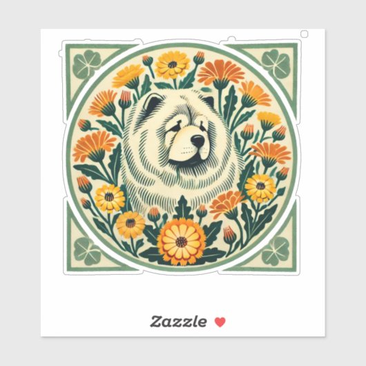 Chow Chow Aufkleber (Blatt)