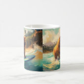 Chow Chow Beach Surfen Malerei Kaffeetasse (Mittel)
