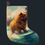 Chow Chow Beach Surfen Malerei Kleiner Weihnachtsstrumpf<br><div class="desc">Tauchen Sie ein in die spielerische Welt des Kaninchen-Abenteuers mit diesem faszinierenden Bild. Ein gepflegter Hund geht zu den Wellen und reitet geschickt auf einem sonnengeküssten Strand. Das lebendige Kunstwerk vereint wunderbar das Wesentliche der Erregung am Strand, während der Hund furchtlos auf den Wellen reitet und den Geist von Spaß...</div>