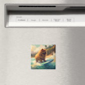 Chow Chow Beach Surfen Malerei Magnet (In Situ (Geschirrspüler))