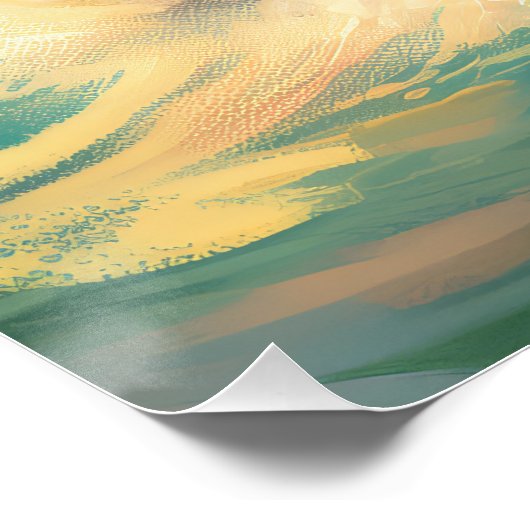 Chow Chow Beach Surfen Malerei Poster (Ecke)