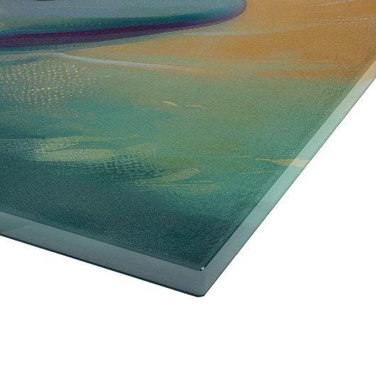 Chow Chow Beach Surfen Malerei Schneidebrett (Ecke)