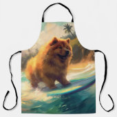 Chow Chow Beach Surfen Malerei Schürze (Vorderseite)