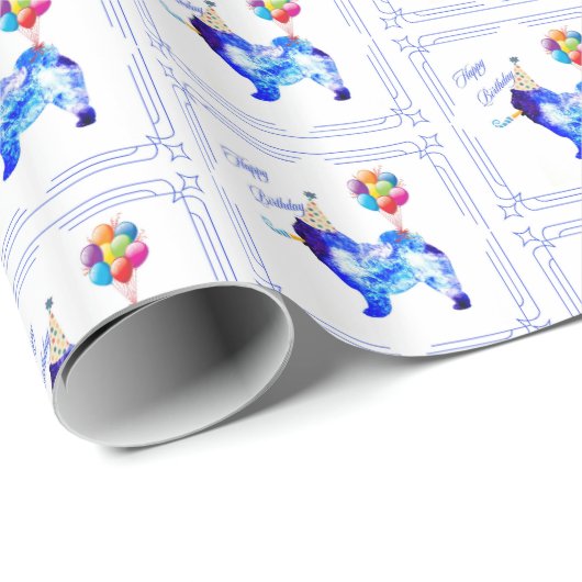 Chow Chow Birthday Geschenkpapier (Rolleneckpunkt)