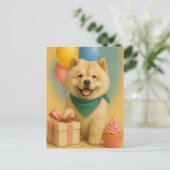 Chow Chow Birthday Postkarte (Stehend Vorderseite)
