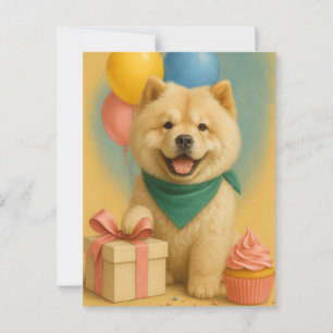 Chow Chow Birthday Postkarte