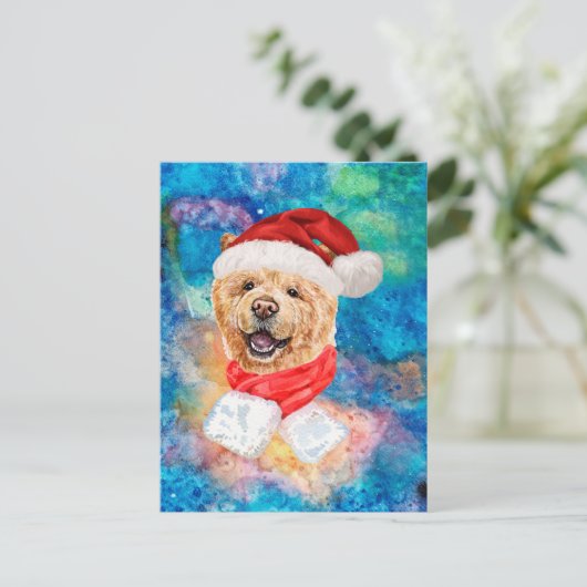 Chow Chow Breed Hund Weihnachten (Stehend Vorderseite)