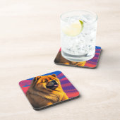 Chow Chow Cainting Getränkeuntersetzer (Rechte Seite)