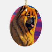Chow Chow Cainting Keramik Ornament (Rechts)