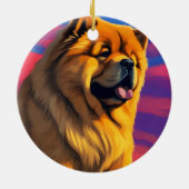Chow Chow Cainting Keramik Ornament (Hinten)