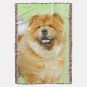Chow Chow Cainting - Niedliche Original Hunde Art Decke
