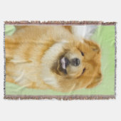 Chow Chow Cainting - Niedliche Original Hunde Art Decke (Vorderseite)