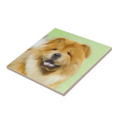 Chow Chow Cainting - Niedliche Original Hunde Art Fliese (Seite)