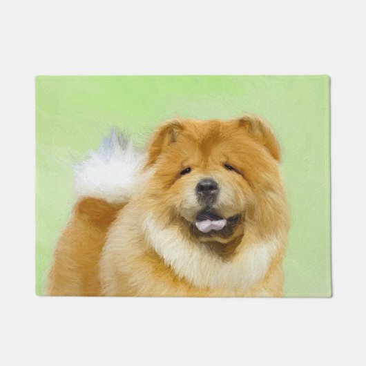 Chow Chow Cainting - Niedliche Original Hunde Art Fußmatte (Vorderseite)