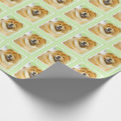 Chow Chow Cainting - Niedliche Original Hunde Art Geschenkpapier (Ecke)