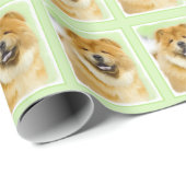 Chow Chow Cainting - Niedliche Original Hunde Art Geschenkpapier (Rolleneckpunkt)