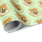 Chow Chow Cainting - Niedliche Original Hunde Art Geschenkpapier (Rolleneckpunkt)