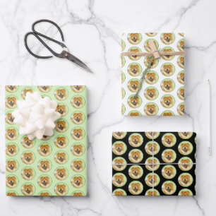 Chow Chow Cainting - Niedliche Original Hunde Art Geschenkpapier Set