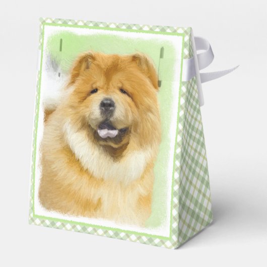 Chow Chow Cainting - Niedliche Original Hunde Art Geschenkschachtel (Rückseite)