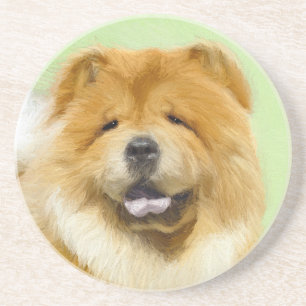 Chow Chow Cainting - Niedliche Original Hunde Art Getränkeuntersetzer